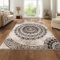 Paco Home Wohnzimmer Teppich, Klassisches Design, Kurzflor m. Orient Muster u. Marmor Optik, Grösse:80x300 cm, Farbe:Braun