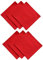 GARIELLA® 6er-Pack Stoffservietten aus 100% Baumwolle, 45 x 45 cm, quadratisch, 4-seitig eingesäumt, rot