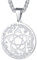 FaithHeart Edelstahl Wicca Pentagramm der Göttin Anhänger mit Weizenkette für Damen und Herren