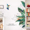 WandSticker4U®- [Vintage Style] Wandsticker PFLANZEN tropisch & KOLIBRI XXL (120×70 cm) I Wandtattoo Wohnzimmer modern Blätter grün groß Vogel I Wanddeko Schlafzimmer Erwachsene Badezimmer Küche Flur