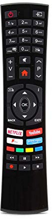 Replacement Remote Control Compatible for Bush ELED22FHDS 22 Inch Smart Full HD LED TV