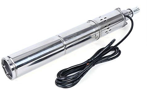 Bomba sumergible para pozos profundos, de acero inoxidable, 24 V, 370 W, solar, sumergible, 65 m de profundidad, 1.8 m³/h
