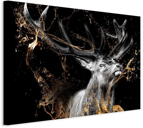 murando - Leinwandbild Tier Wald Flamme, 120x80 cm, 1-teilig, Schlafzimmer