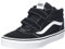 Vans Unisex Kinder Ward Mid V Sneaker, Veloursleder-Leinwand schwarz weiß, 25 EU