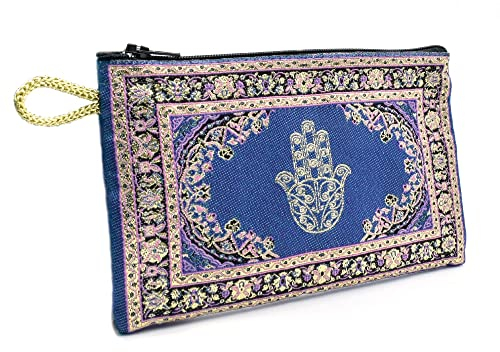 BDM - Monedero turco de Tela Con cremallera de la Mano de Fátima. Elige tu Color. - Modelo 2