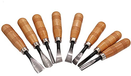 8 pièces ensemble d'outils de ciseau de gouges à main de sculpture sur bois pour le travail du bois ensemble de ciseaux professionnels sculpture sur bois outils de sculpture sur bois,