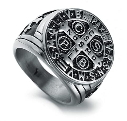 HCMA Jerusalem Kreuz Ring Edelstahl Kreuzritter Religiöse Männliche Mittelalterliche Tempelritter Militärringe Für Männer Schmuck Geschenk