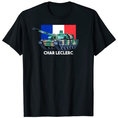 Leclerc Kampfpanzer Französische Flagge T-Shirt