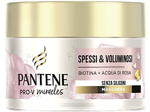 Pantene Pro-V Miracles Dicke und Volumen, silikonfreie Maske mit Biotin und Rosenwasser für feines und volumenloses Haar, 160 ml
