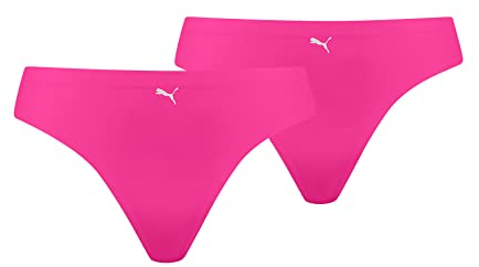 PUMA String sans Couture Thong Panties, Rose Fluorescent, S Femme