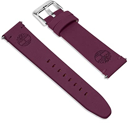 Timberland Danum Unisex Uhrenarmband aus Leder, Farbe: Beere, für Gehäuse mit den Maßen: 38/40/41, TDOUL0000213