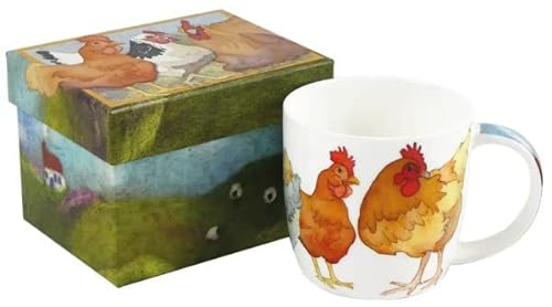 Emma Ball Felted Chickens Bone China Mug with Gift Box