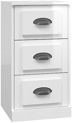 vidaXL Sideboard Hochglanz-Weiß 36x35,5x67,5 cm Holzwerkstoff