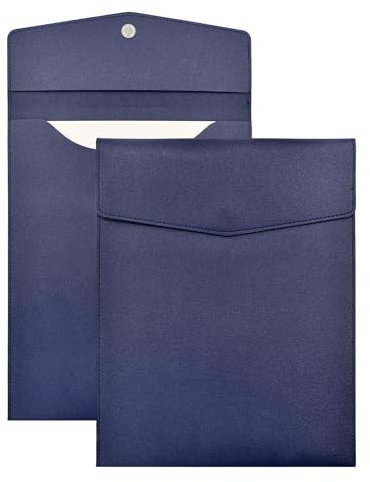 VANRA 1 x Dokumentenmappe aus PU-Leder, vertikal, A4, Dokumentenhalter, Dokumentenumschlag, wasserdicht, Leder-Portfolio-Hülle, Aktenordner, Organizer für Briefform, mit Magnetknopfverschluss