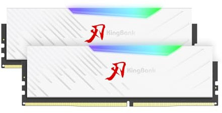 Computer Ram KingBank RGB DDR5 32GB(2x16GB) 6400MHz 1.4V CL32 for Desktop Computer Game Office, BRSBDDR516G6400X2