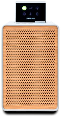 Pure Evoke Spot kompaktes Musiksystem (DAB+/FM Radio, Internetradio, Spotify Connect, Bluetooth) Special Edition Weiß/Holz