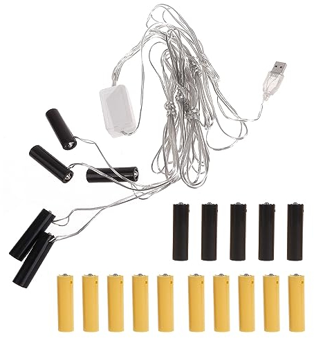 Frotox Batterie Eliminator AA 4.5V 3V, Batterie Adapter, Batterie Netzteiladapter Für Weihnachten LED Licht Toy (AA 5)