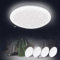 Kowanie Deckenlampe LED Deckenleuchte Schlafzimmer - 4Set Schlafzimmerlampe Sternenhimmel küchenlampe 18W Badezimmer Lampe Decken Beleuchtung IP44 Badlampe Decke Rund für Kinderzimmer Balkon Ø30cm