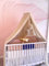 Baby Fancyroom Betthimmel für Babybett, Prinzessib Babywiege, Moskitonetz, Beistellbett Himmel, Babyzimmer Deko, Baldachin Kinderzimmer aus Premium Tüll (Nude = beige mit einem leichten Rosastich)