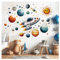 Little Deco Wandsticker Weltall Planeten Weltraum Raumschiff Wandtattoo Sterne Baby Kinderzimmer Deko Wanddeko DL5042-05