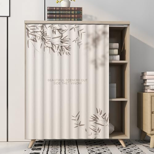 Enigmaire Cortinas Antipolvo para Gabinetes,Cortinas De EstanteríA,Cortina De Gabinete De Zapatos,con Riel Autoadhesivo,A Prueba De Polv,para EstanteríAs,Zapateros Cortinas para Puertas Privacidad