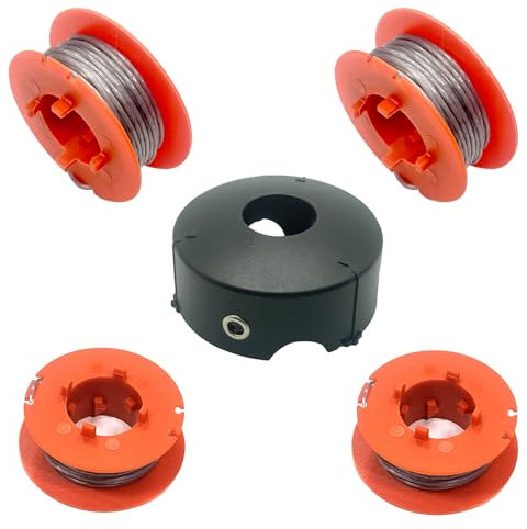 F016800175 Bobine de rechange pour débroussailleuse Bosch ART 23 26 30 Combitrim Easytrim Bobine de 1,6 mm 7,9 m avec couvercle F016L71088 (4 bobines + 1 couvercle)