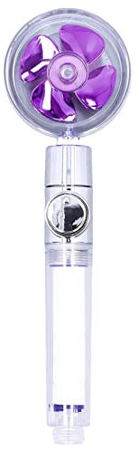 Pommeau de Douche Amovible à Main, Pomme de Douche à Ventilateur Rotatif à 360 Degrés Haute Pression, Douche à Ventilateur Turbo avec Interrupteur de Pause pour Salles de (douche