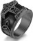 RobertDTesta Nordischer Thor's Hammer Edelstahlring, Vintage Thor's Hammer Titanium Ring,Schwarz,11