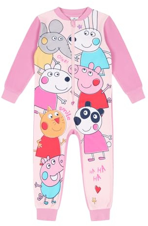 Peppa Pig Mädchen Schlafstrampler Rosa Kinder Kinder Einteiler