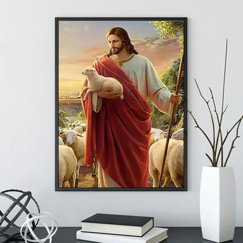 LXTOPN Christlicher Jesus Leinwandbild, Jesus und das Kreuz bilder Home Decor Wandbilder, Wanddekoration, Jesus, Kunstwerk, Poster für Zimmer, Kein Rahmen. (40x60cm)