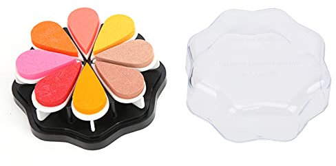 Akozon 8-farbiges DIY-Stempelkissen in Regenbogenfarben Zum Basteln – Stempelkissen für Scrapbooking und Journaling – Vielseitiges Kunstzubehör für und Erwachsene (1032)