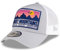 New Era Rocky Mountains Cap verstellbar Snapback Trucker gebogener Schirm Kappe Berg Mesh grau weiß - One-Size