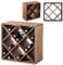 KADAX Scaffale per vino in legno, 52 x 25,5 x 52 cm, grande portabottiglie per molte bottiglie di vino, rustico, scaffale salvaspazio per bottiglie, robusto armadietto per vino, made in EU