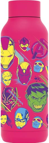 Quokka SOLID X MARVEL Bouteille isotherme en acier inoxydable double paroi Avengers Neon