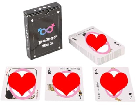 Valentinstag-lustige Kartenspiele für Paare, Erwachsenenpaare, Pokerspiel, Datum, Herausforderungen, Positionsnächte für spannende und