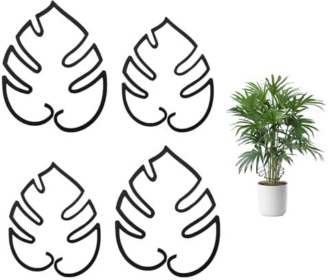 CHIHOLEN Monstera, 4 pezzi di supporto per piante da appartamento Monstera, supporto per piante da appartamento