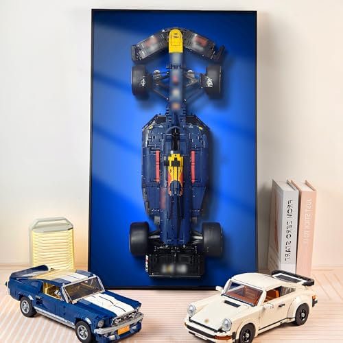 WETCEAOM Cadre de présentation pour Lego Oracle Red Bull Racing RB20 F1, Tableau Mural d'affichage Mural pour Lego 42206 , Taille : 75x45 cm