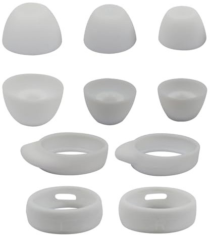 Replacement Eartips Galaxy Buds FE Ear Tips Earbuds,S/M/L Mixed Size Soft Silicone Earbuds Eartips,Flexible Rubber Cover Skin Accessories,Samsung Galaxy Buds FE 5 Pairs-White