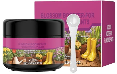 Renforcement pour fleurs - Fertilisant pour fruits et fleurs 100g | Poudre nourrissante pour plantes avec tasse à mesurer pour récolte de fruits jardin maison pelouse pot extérieur ferme débutant