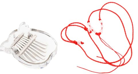 HIAKDOFT Kleiner Kalimba Daumenklavier 8 Tasten Aus Transparentem Acryl Tragbares Fingerklavier Für Anfänger Und Kinder Kompakt Und Leicht Musikinstrument Für Partys Und Aufführungen