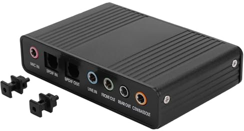Qcwwy Carte Son Externe Usb en Alliage d'aluminium, Adaptateur 5.1 Canaux pour les Jeux et l'enregistrement karaoké, Périphériques Audiovisuels