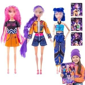 LMT Action Figures Set Style A Kinderspielzeug Hunter Figuren, Niedliche Cartoon Puppen Film Pop Singer Spielzeug Set, Anime Merch für Fans Ideal für Dekoration,Partys, Geburtstagsgeschenke