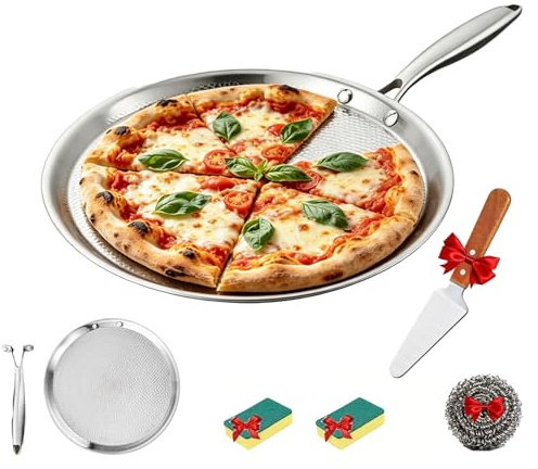 Titanium Pancake pan,12 Round Titanium Crepe Pan with Stay Cool Handle,Scratch-Resistant and Non Stick Griddle Pan, PTFE & PFOA Free,Oven and Dishwasher Safe,for Any Type of Stove