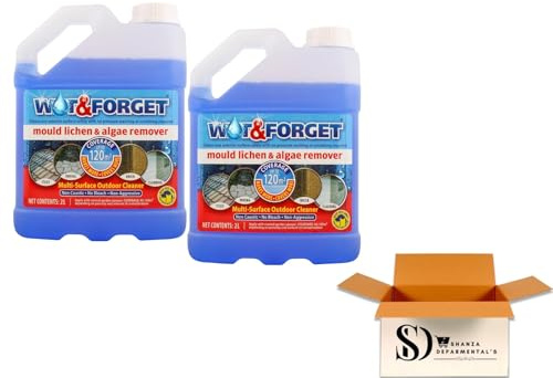 Mould, Lichen & Algae Remover 2L (Pack of 2) | Bleach-Free Outdoor Patio Cleaner | Heavy-Duty Black Spot Remover for Driveways, Decking, Walls & Paving