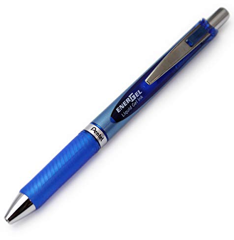 Pentel BLN75-CO Gel-Tintenroller EnerGel mit Druckmechanik und Nadelspitze, 1 Stück, 0.5 mm