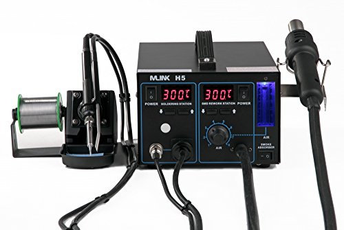 MLINK H5 - Stazione di saldatura 2 in 1, con aria calda e saldatore