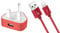 AMO USB Charger Plug UK, USB Plug Adapter Data Cable 1 Meter Compatible For iOSiPhones 5 5S 5C SE 7 8 X XS XR 11 12 13 14 iOSiPad iOSiPod Air Pods (Red 1Amp)
