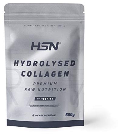 HSN Colágeno Hidrolizado Bovino en Polvo | Sin Sabor 500g | 10g Péptidos de Colágeno de Bajo Peso Molecular | Sin Añadidos ni Aditivos | No Incluye Dosificador | No-GMO, Sin Gluten