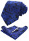 JEMYGINS Blau krawatte Paisley Seide Herren Krawatten und Einstecktuch mit krawattenklammer Sets (9)