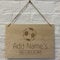 Cutncraft Designs Personalised Bedroom Door Sign Football Custom Hanging Wooden Wall Plaques 21x15cm (8.2x5.9)
